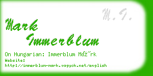 mark immerblum business card